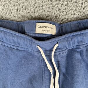 Oliver Spencer Lounge Sweatpants Mens Large Blue Joggers Cotton Drawstring